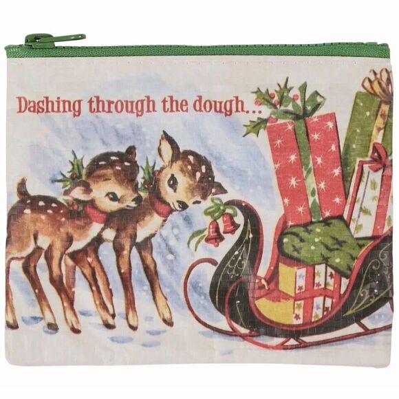 Primitives By Kathy Vintage Christmas Zip-Around Wallet Unisex Green - Picture 2 of 4